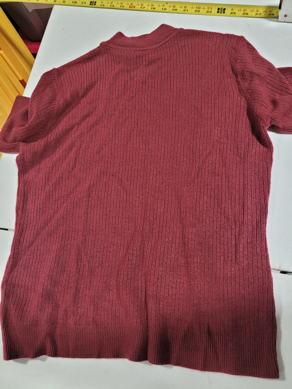 Villager Ribbed Mock Neck Sweater in Red Large Like New - Picture 2 of 3